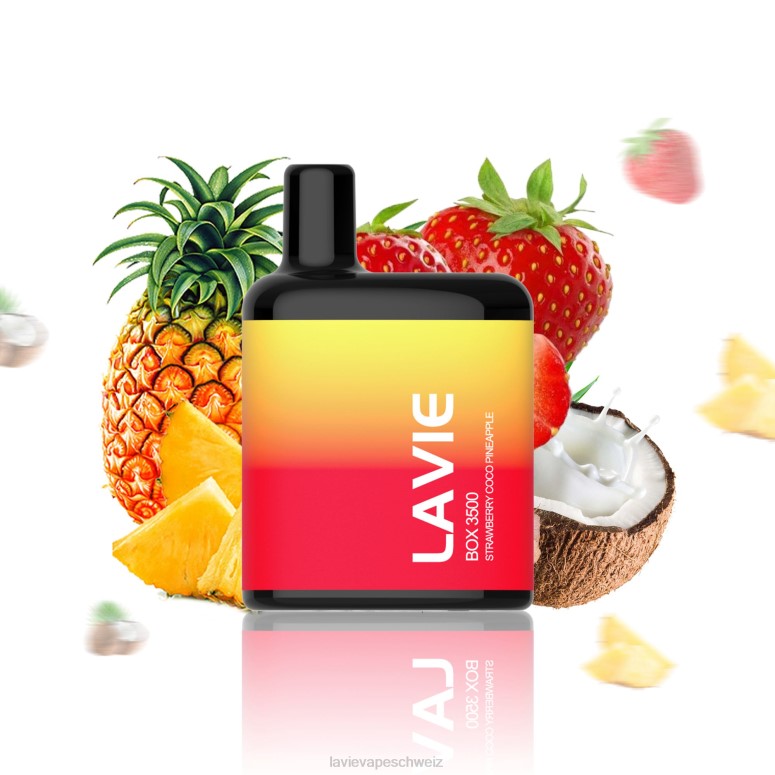 LAVIE Puff - LAVIE BOX 3500 Züge Erdbeer-Kokos-Ananas 4HR8H207